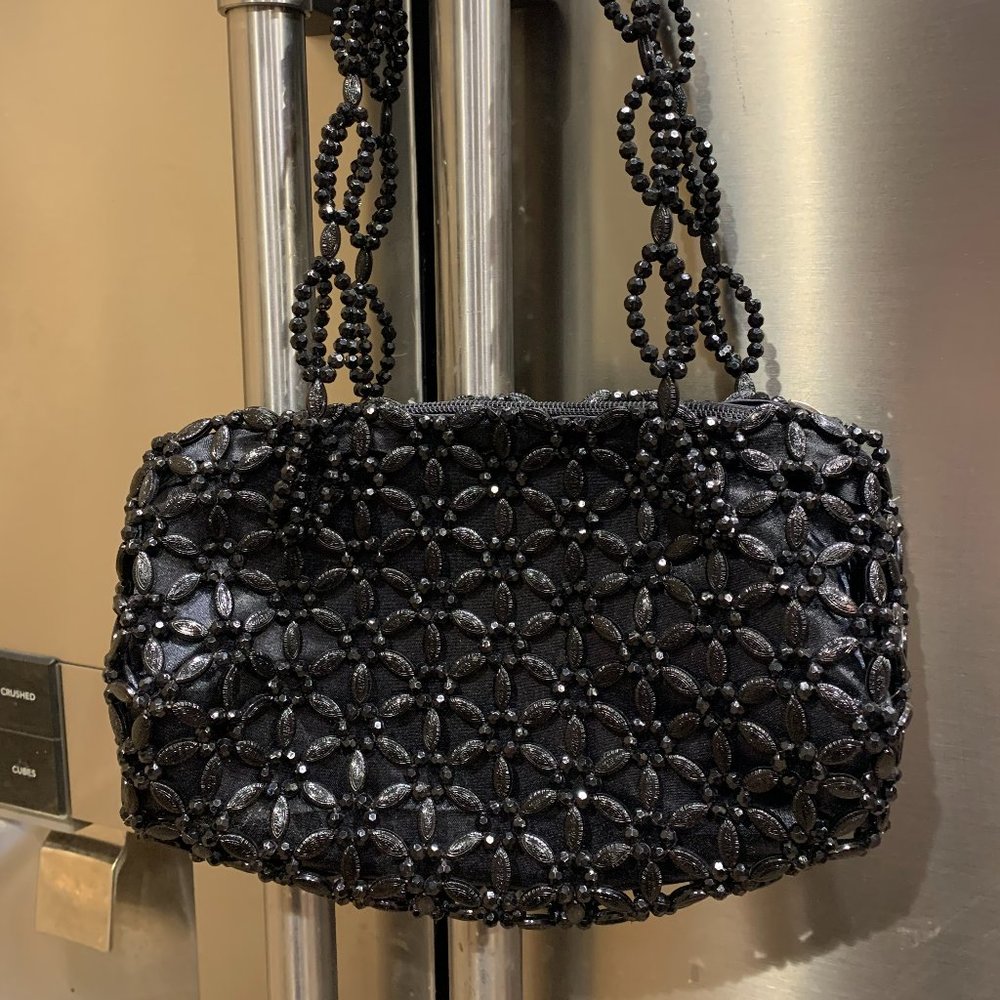 Black Beaded Bag